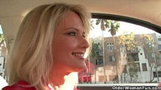 Blonde Soccer MILF Takes Cumshot