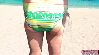 I Put An Anal Vibrator In My Swimsuit I'm A Pervert Who Masturbates Secretgakuen