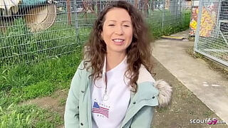 German Scout - Anal Defloration Sex For Curly Hair Teen Julia Bach At Pickup Casting