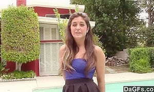Teen 18+ With Braces Fucked By The Poolside