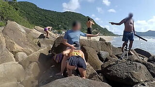 Passers-by Were Outraged&comma; But She Continued To Suck And Beg To Fuck Her Ass