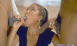 Spicy Ebony Bombshell Thrilling Sex Video