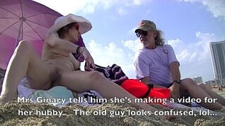 Sexy Nude Wife At A Beach