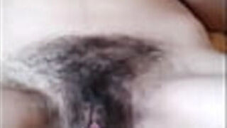 58-year-old Latin After Fucking Shows Her Hairy Pussy Wide Open For Him To Make Him Cum And Fill It With Milk