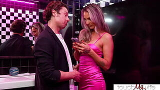 Sharing My Blonde Hotwife With Another Man In Night Club Bathroom - Mandy Rhea