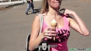 Blonde Czech Student Angelica Is Talked Into Having Sex In Public