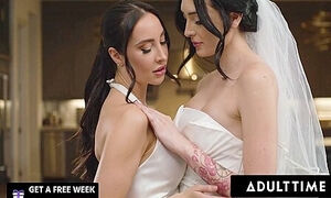 Sensual Romantic First Fuck For Lesbian Newlyweds Charlotte Sins And Melissa Stratton!