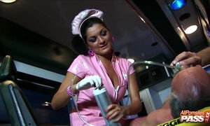 Nurse Lee Ambulance Blowjobs With Kit Lee, Kit Kat And Kat Lee