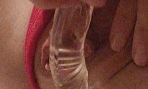 Fucking Herself With A Glass Dildo Until Her Pussy Cums Hard!