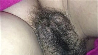 He Cums On Her Hairy Muff