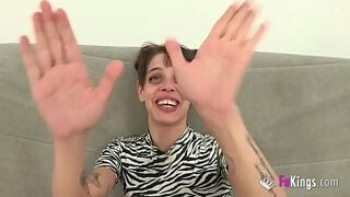 "the Hell Is That&quest;&quest;" Iris And Her First Giant Cock