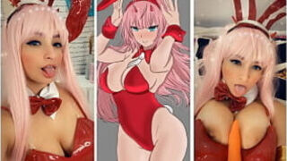 Zero Two Darling In The Franxx Cosplay Jerk Off Joi Challenge&comma; I Dare You To Be Cumming For 3 Times&comma; Can You Take It&quest;&am