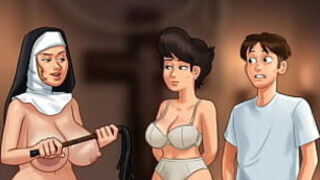 Summertime Saga - Church Milf Caught Fucking Herself With Police Baton