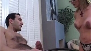 Mature Smokes Cigarette While Sucking Cock