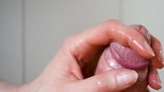 Sensual Massage Expert Handjob From MILF On A Big Fat Hard Cock&comma; Ruined Orgasm