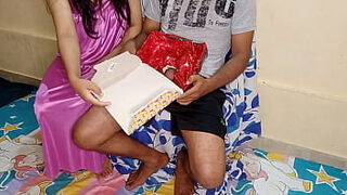 Indian Xxx Step Mom Get Special Cake Box Surprise On Birthday With Hindi Voice