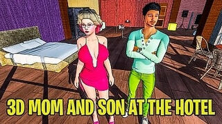 3d Stepmom And Stepson At The Hotel Room