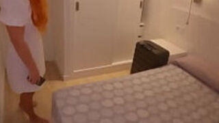 Stepmother And Stepson Share A Bed In A Hotel Room&period; Stepmom With A Beautiful Ass Excited Her Stepson And The Stepson Fucked His Stepmom And