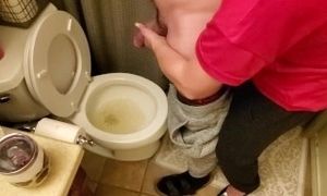 'helping My Neighbor By Holding His Dick While He Pees In The Toilet While My Boyfriend's At Work'