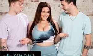 Huge-titted Cougar Natasha Super-cute Takes With Delectation The Chastity Of 2 Mischievous 18yo Studs
