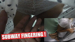 Unknown Guy Lift Step Mom's Dress Stuck Her In Train Wagon & Touching Fingering Her Pussy Over Her Panties&excl;