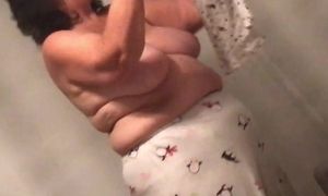 big tits , granny , homemade , mature , natural , shower , voyeur , 