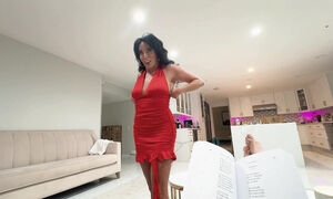 Red Dress Babe Is Sexually Frustrated, Ready For Any Dick