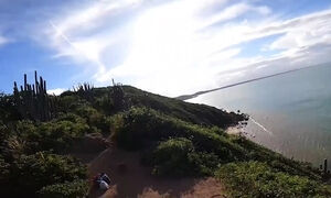 Island Adventure: Brunette's Beachside Ride