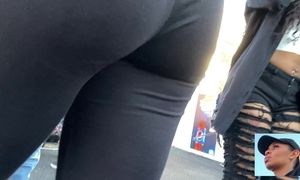 big ass , close up , homemade , milf , outdoor , pov , spandex , voyeur , 