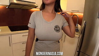 Asian Whore With Massive Udders Gets Bred By The Boss