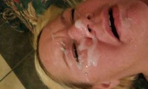 amateur , blonde , close up , facial , homemade , mature , mom , saggy tits , 