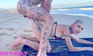 Fucking & Fisting My Wifes Best Friend At Public Nude Beach While People Watch From Afar!