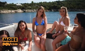 Alexa, Alexis ,lia Lin, May And Megan Have A Naughty Boat Party
