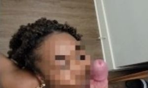 Submissive Black Wife On Her Knees Sucking Dick And Getting Slapped Around