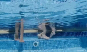 Three Horny Lesbian Girls With Big Tits Have Fun Playing With Their Dildo In The Swimming Pool