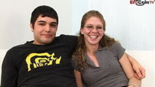 Skinny Wife With Glasses Fucks A Bbc Infront Of The Cuckold