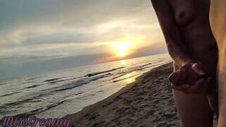 French Milf Blowjob Amateur On Nude Beach Public To Stranger With Cumshot 02 - Misscreamy