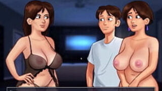 The Hottest Threesome With Two Milfs Which Are Thristy For Some Big Cock L My Sexiest Gameplay Moments L Summertime Saga&lbrack;v0182&rsqb; L