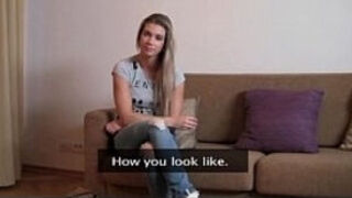 Casting - Athletic Babe Cums For Real