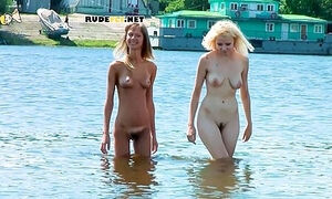 Ravishing Nude Beach Girls Tanning