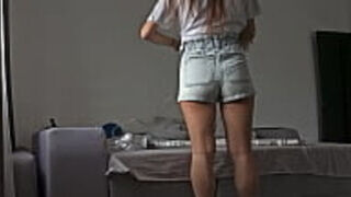 Mature Wife Fucks Her Husband's Friend After Cleaning The Room&comma; Not Yet Her Husband Sees&period; Real Cheating